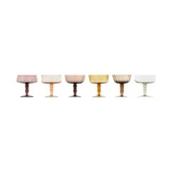 Set 6 Coppette Forme Assortite - Texture Nuance Ambra/Rosa