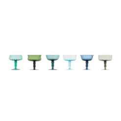 Set 6 Coppette Forme Assortite - Texture Nuance Blu/Verde